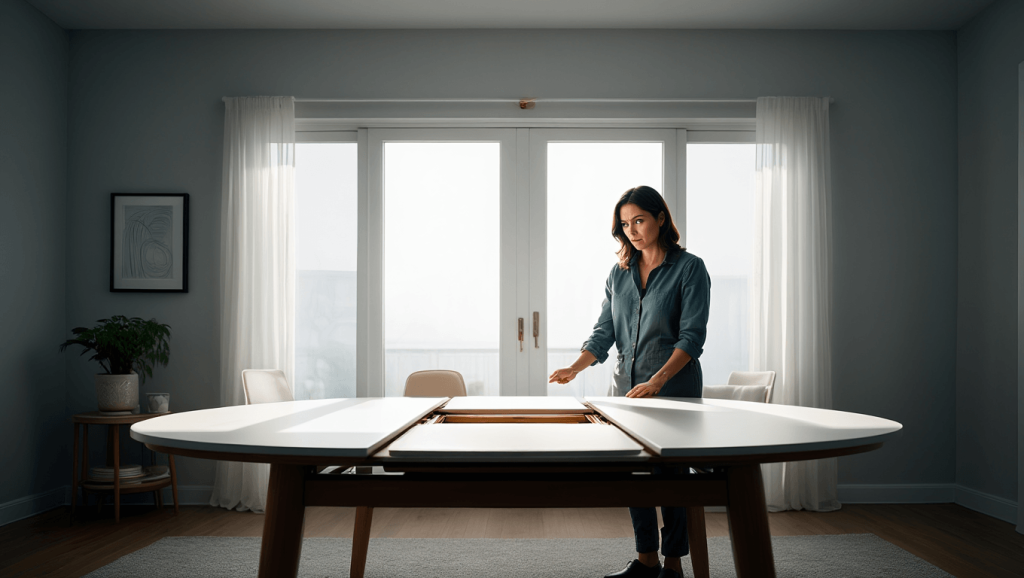 Osez la table à manger extensible et simplifiez-vous la vie