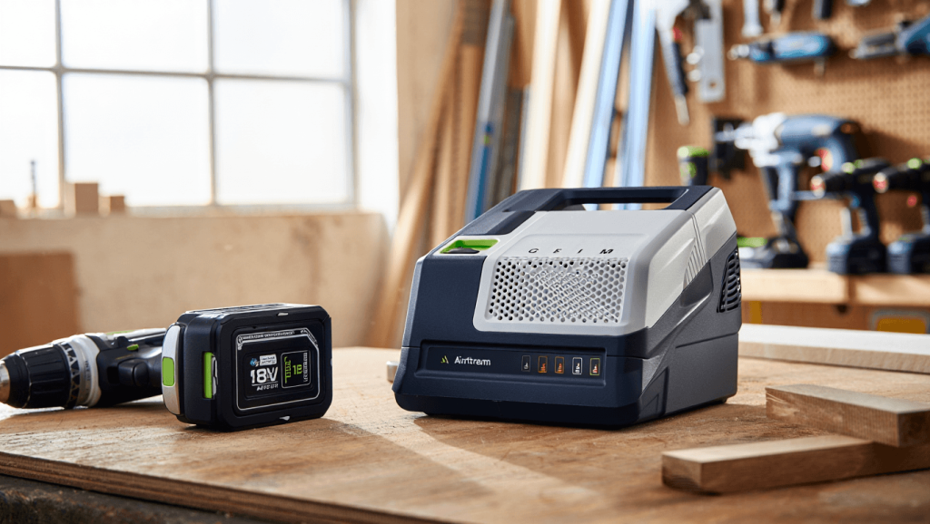 TEST : Nouvelle Batterie 18v de Festool et chargeur ventilé Airstream !