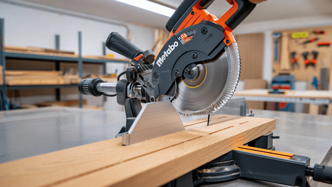 Test de la scie à onglet radiale KGS 254 M de chez Metabo