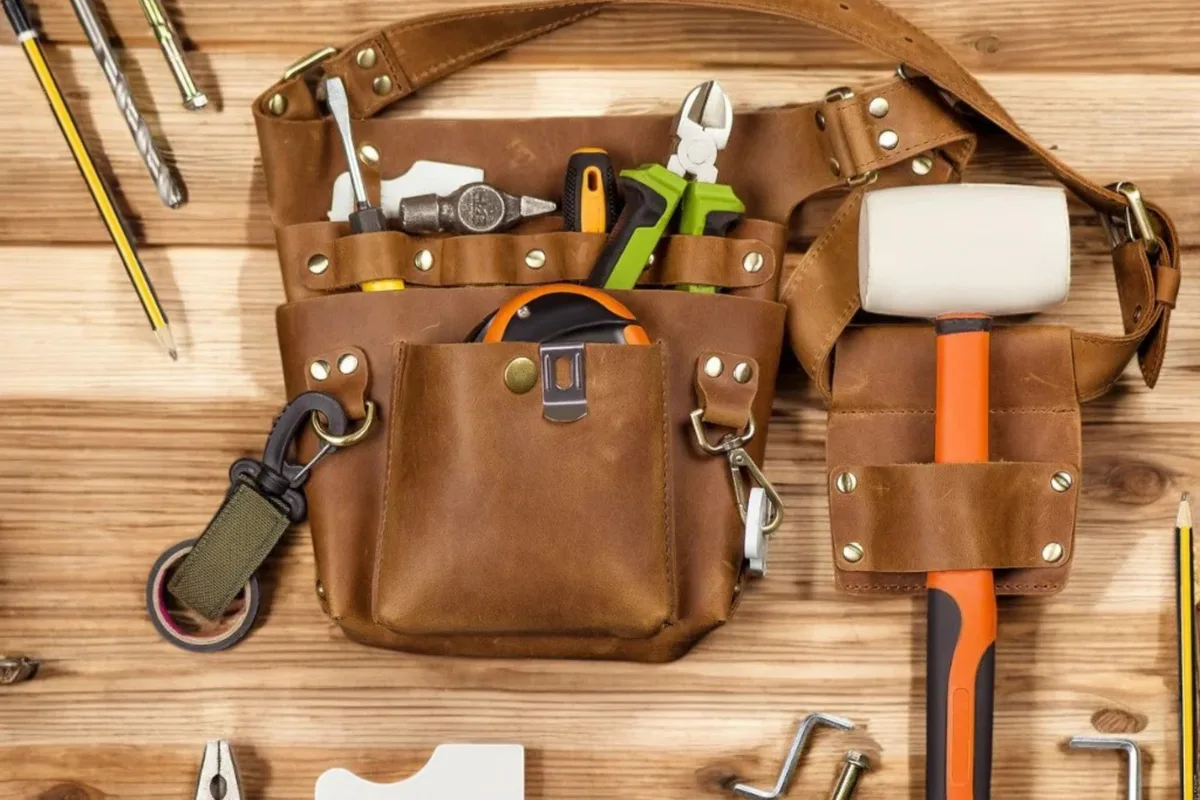 Assortiment de produits et outils de réparation pour cuir : pâte, teinture, applicateurs